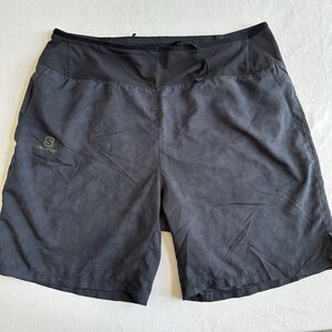Salomon Advanced Skin Active Dry Running Sport Shorts Lined Gray Men's XL